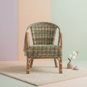 Handmade Weather-Resistant Eco-Friendly Rattan Scandinavian Modern <b>Dining</b> Chair Outdoor Bistro <b>Armchair</b> Garden Seat Wholesale - Product Image 4