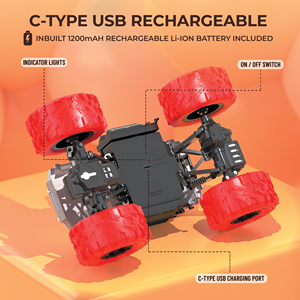 Mirana 2WD RC Car <b>Toy</b> for Kids | Remote App Control Rock Crawler | Type-C USB Rechargeable Trailblazer-Ready-to-Go 1:12 Scale - Product Image 2