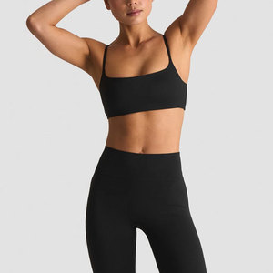 Soutien-gorge de sport à bretelles pour femme de haute qualité, personnalisable OEM, uni, pour l'entraînement, ajusté, en élasthanne et spandex, pour la course en extérieur - Product Image 6