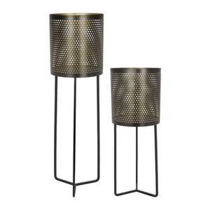 Pot de fleurs en métal forgé artisanal avec support pour plantes d'intérieur, décoration pour la maison, le jardin et le bureau - Product Image 1