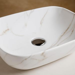Lavabo de Mármol Blanco de Lujo para Baño - Ecológico y Duradero a Bajo Precio - Product Image 2