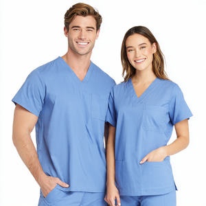 Haut de blouse médicale à col en V et multi-poches, uniforme d'infirmière personnalisé pour hôpital - Product Image 6