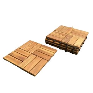 Baldosas de Madera de Acacia Impermeables con Sistema de Encaje para Uso en Interiores y Exteriores - Product Image 4