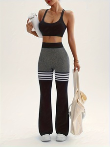 Custom High Waist Knitted Tight <b>Yoga</b> Pants High Quality Solid Seamless <b>Leggings</b> <b>Yoga</b> Tights Women <b>Leggings</b> - Product Image 5