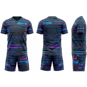 Ensemble d'entraînement de football moderne, maillot et short, vêtements de sport, uniforme d'équipe de football, respirant, MALUZA INDUSTRIES - Product Image 1