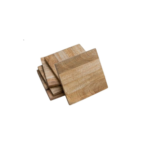Premium Handcrafted Mango Wood Coasters Square Set for Coffee <b>Tables</b> & Bar Decor <b>Table</b> <b>Protection</b> Bulk Natural Wood <b>Table</b> Mats - Product Image 1