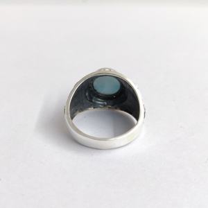 แหวนอัญมณี925ลาริมาร์ขนาดใหญ่สำหรับผู้หญิงสำหรับงานแต่งงานหรืองานเลี้ยง - Product Image 4