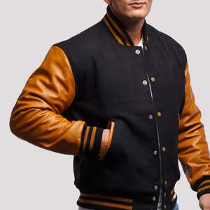 เสื้อแจ็คเก็ตหนังปักลายเบสบอลแบบกำหนดเองสำหรับฤดูหนาว ผู้ผลิตมืออาชีพ คุณภาพสูงสุด เสื้อแจ็คเก็ตวาร์ซิตี้สำหรับผู้ชาย - Product Image 4