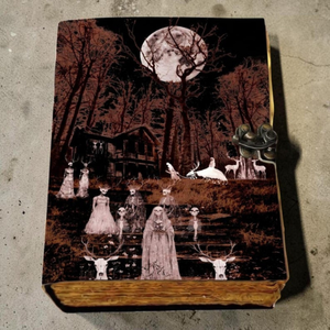 Grimorio de Cuero Personalizado para Halloween, Diario Gótico, Cubierta Impresa, Libro de Hechizos de 400 Páginas, Cuaderno de Brujería y Wicca - Product Image 3