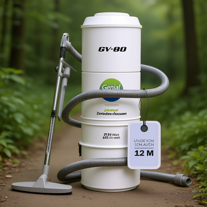 Central <b>Vacuum</b> System Twin Motor Air Powered Laundry Chute with 12M <b>Hose</b> - Product Image 3