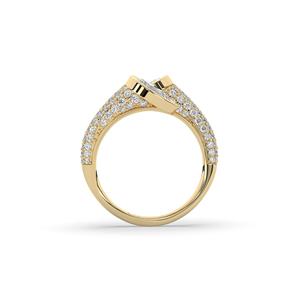 แหวนเพชรทรงลูกแพร์คุณภาพสูง 2.05 กะรัต ทอง 10K ดีไซน์ทันสมัย น้ำหนักเบา เรียบหรู ของขวัญหมั้นสุดพิเศษ - Product Image 3