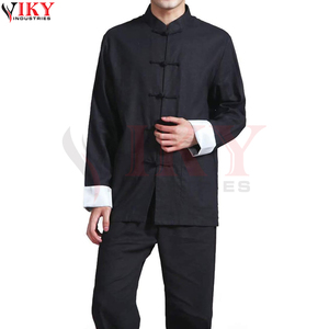 Uniforme d'arts martiaux de qualité supérieure, fabrication directe en usine, vente en gros personnalisée, noir et blanc, uniforme traditionnel de Kung Fu - Product Image 4