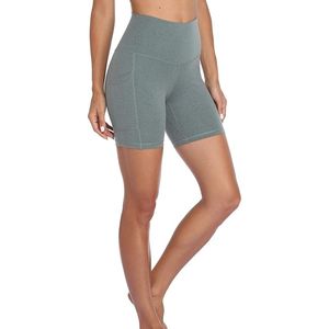Shorts de sport taille haute pour femme, coupe compressive, extensibles dans quatre directions, en Spandex/Nylon, avec logo personnalisé, pour un style de vie actif – Fabrication de vêtements de sport - Product Image 1