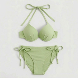 Trajes de Baño de Dos Piezas para Niñas, Bikini de Cintura Alta, Ropa de Playa, Directo de Fábrica OEM - Product Image 5
