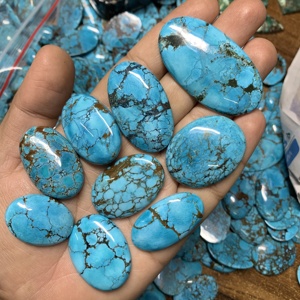 พลอยเทอร์ควอยซ์สีเขียวธรรมชาติทรงมาร์คีส์คุณภาพสูงแบบคาโบชองสำหรับทำเครื่องประดับ ลดราคาพิเศษ - Product Image 1