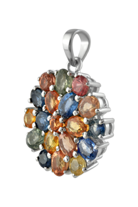 Colgante de Zafiros Múltiples en Plata de Ley 92.5 KLSP-50159 - Product Image 2