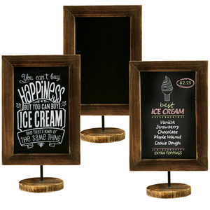 MyGift Customer Favorite Rustic Tabletop Wooden <b>Chalkboard</b> <b>Sign</b> – Freestanding Memo Board for Home, Cafés & Weddings - Product Image 1