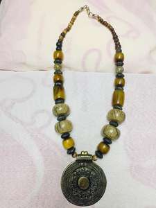 Collar de Cuentas Ovaladas de Resina Multicolor, Cuentas Planas Gruesas, Joyería de Moda, Accesorio de Disfraz para Mujer, Collar para la Playa, Hecho a Mano - Product Image 4