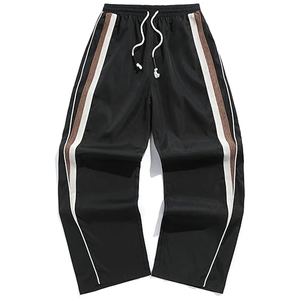 Pantalones Deportivos de Lona con Logotipo Personalizado OEM, Pantalones Deportivos Holgados y Rectos para Hombre, con Franja Reflectante, Impermeables, Ligeros y con Cintura Elástica - Product Image 1