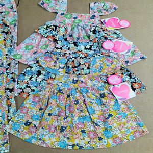 Robes à volants pour filles Happy Luoka, design personnalisé OEM, vêtements pour enfants, robes élégantes à assortir, vêtements pour enfants en stock - Product Image 2