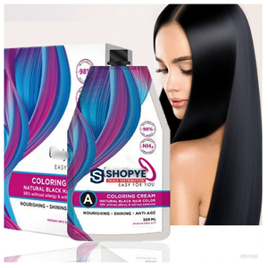 ครีมย้อมผมเคราตินสีดำ ลดราคาพิเศษ ปิดผมขาว 100% บำรุงเส้นผม สีติดทนนาน - Product Image 1