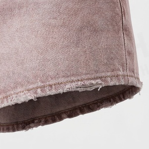 Shorts en jean décontractés avec strass sur toute la longueur, respirants, design streetwear, couleur personnalisée, logo personnalisé, service OEM - Product Image 6
