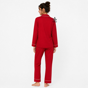 Ensemble de pyjama en satin personnalisé HMR Delta Sigma Sorority, broderie de lettres grecques sur mesure pour femmes, ensemble respirant sans couture - Product Image 4