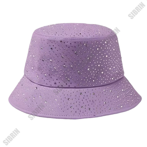 SIBRIN Custom Rhinestone Bling Glitter Diamond Bucket Hats Unisex Caps Streetwear Outdoor Festival Rave Party Hats Pack - Product Image 6