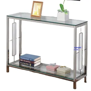 Table de Console de salon décorative pour la décoration de la maison Table de Console de nouveau Design avec verre Table d'appoint de luxe au design Unique - Product Image 1