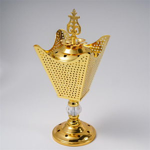 เตาเผากำยานโลหะแบบอิสลามจากโรงงานโดยตรง ดีไซน์แบบอาหรับดั้งเดิม สำหรับใช้ในพิธีทางศาสนา ขายส่ง รับผลิตตามสั่ง (OEM) ปรับแต่งได้ สำหรับกำยานอูดและบัคฮูร - Product Image 3