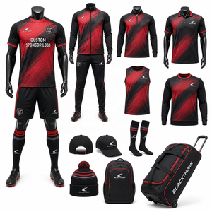 Sportswear OEM Service Soccer Uniform Bundle Deal Package Soccer Jersey Shorts <b>Coaches</b> Jackets Quarter Zip Top OEM - Product Image 2