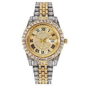 Luxury Men's Quartz <b>Watch</b> VVS Moissanite Diamond Two Tone Yellow White Premium Quality Iced <b>Mechanical</b> <b>Watches</b> Analog <b>Watch</b> - Product Image 6