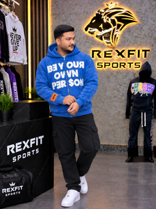 Custom Men Oversized Zip Up Hoodie Heavyweight Fleece <b>Applique</b> <b>Letter</b> Graphic Streetwear Hooded Jacket With Kangaroo Pockets - Product Image 1