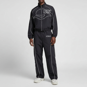 ชุดวอร์มกันลมสไตล์ไฮสตรีทแบบสั่งทำสำหรับผู้ชาย เป็นมิตรกับสิ่งแวดล้อม เนื้อผ้าเบา ระบายอากาศได้ดี แห้งเร็ว ทรงปกติ - Product Image 1