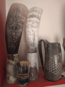 Colecciones de Cuernos para Beber de la India, Jarras de Cerveza Auténticas al por Mayor, Cuernos Vikingos Orgánicos Pulidos y Grabados - Product Image 6