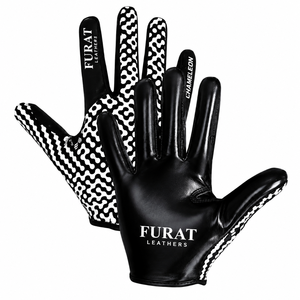 Gants de football FURAT LEATHERS Double Threat Receiver à doigts entiers, impression par sublimation silicone, anti-humidité, antidérapants, pour le sport - Product Image 4