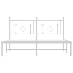โครงเตียงเหล็กเคลือบผงสีขาวขนาดคิงไซส์ ประเภทสินค้าเตียงโลหะ - Product Image 5
