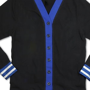 Cárdigan de Punto a Rayas Negro para Hombre ZPB, Suéter de Algodón y Lana con Letras Griegas Personalizadas OEM, Transpirable, Informal, Ropa Universitaria de Invierno - Product Image 6