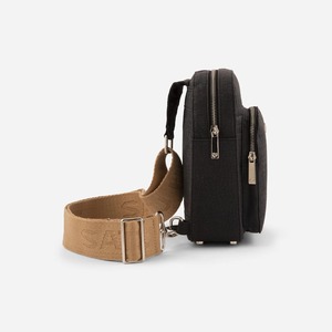 Vintage Minimalist Black Crossbody <b>Bag</b> Arcuate Shoulder Strap Waterproof Organic Leather <b>Multi</b> Functional Interior Zipper Pocket - Product Image 5