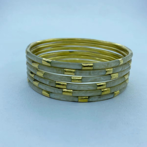 OEM Beautiful Kangan Tribal Fusion Modern Resin Work Sculpture Handmade Mosaic Polished Brass <b>Bangle</b> Antique Style Jewelry - Product Image 4
