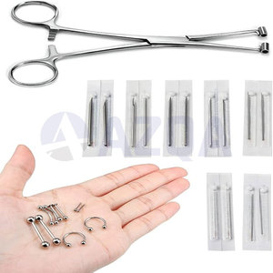 Pinzas para Septum de 6.25 Pulgadas con Bloqueo, Agujas para Perforación y Set de Joyería para Procedimientos Profesionales de Perforación Nasal - Product Image 5