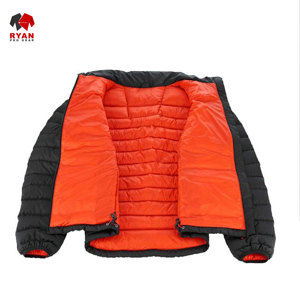 แจ็คเก็ตพัฟเฟอร์ดีไซน์สั่งทำพิเศษสำหรับผู้ชาย ยี่ห้อ Ryan Pro Gear พร้อมโลโก้สั่งทำพิเศษ ดีไซน์ ODM คอตั้ง - Product Image 2