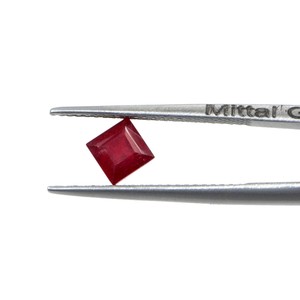 Rubis naturels de Bangkok, carrés calibrés de 5 mm, pierres précieuses de rubis naturelles facettées, prêtes à l'emploi pour la fabrication de bijoux - Product Image 2