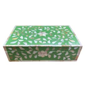 Caja de joyería de diseño premium con incrustaciones de nácar, caja de almacenamiento decorativa de resina de lujo con incrustaciones de nácar, a precio de fábrica al por mayor. - Product Image 5