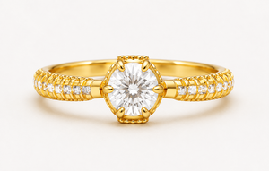 Rose Gold Plated 925 Sterling <b>Silver</b> Pear Cut <b>Solitaire</b> <b>Ring</b> Moissanite Accented Band Luxury Engagement <b>Ring</b> for Her - Product Image 6