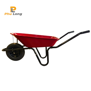 Brouette à plateau en plastique et acier avec roue pneumatique, capacité de 50L à 120L, pour le jardinage et la construction, prix direct usine - Product Image 2