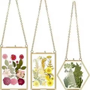 Polished Metal Glass Hanging Photo <b>Frame</b> Wall <b>Mounted</b> <b>Picture</b> Holder Interior Decor - Product Image 4