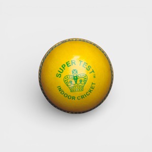 Pelota de críquet de cuero amarillo para partidos en interiores, sin sello, apta para jugar en interiores y exteriores. - Product Image 3