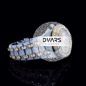 Montre de luxe Hip Hop blanche sertie de diamants, qualité export, pour hommes et femmes, idéale pour les fêtes et le quotidien, disponible à prix abordable - Product Image 4
