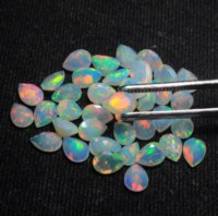Opale naturelle d'Éthiopie Welo, taille poire, facettée, pierre précieuse en vrac pour la fabrication de bijoux, taille calibrée